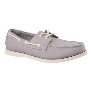 Club Room Men's Elliot Lace Up Boat Shoes Gray Size 8